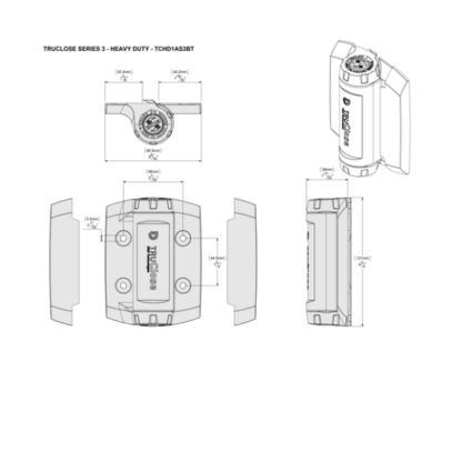 Tru close  WHITE Heavy duty Hinge (Pair) - 2  Alignment Legs Suits Gates up to 70kgs - Image 3