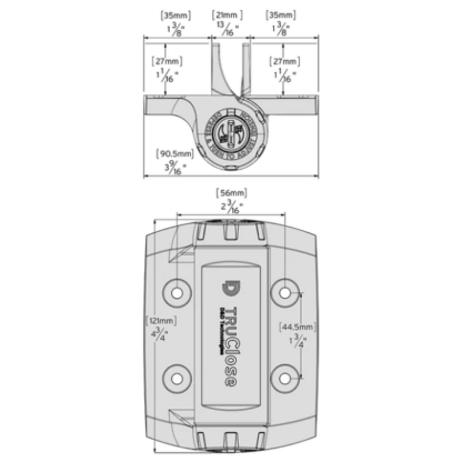 Tru close  WHITE Heavy duty Hinge (Pair) - 2  Alignment Legs Suits Gates up to 70kgs - Image 2
