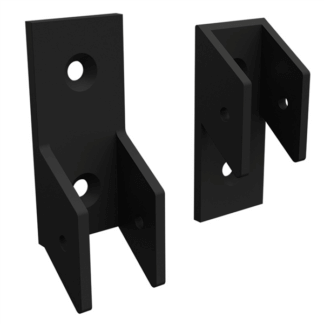 BARR Raking Panel Fencing Bracket Pack BLACK - Pack 4 Brackets