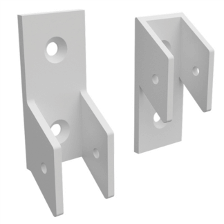 BARR Raking Panel Fencing Bracket Pack PEARL WHITE - Pack 4 Brackets