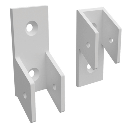 BARR Raking Panel Fencing Bracket Pack PEARL WHITE - Pack 4 Brackets
