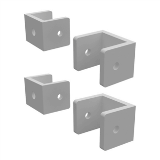 BARR 25mm Fencing Bracket Pack WHITE - Pack 4 Brackets