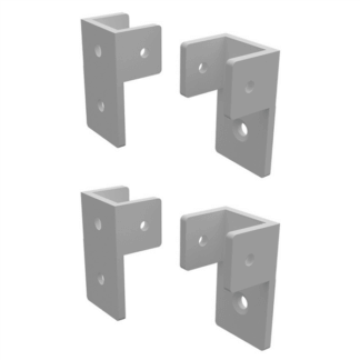 BARR Heavy Duty 60mm Extended Fencing Bracket Pack PEARL WHITE - Pack 4 Brackets