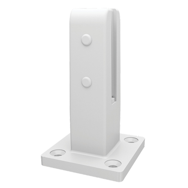 INSULUXE matt white base plated glass spigot for frameless pool fencing