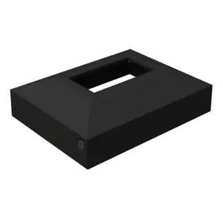 barr domical post base cover black satin