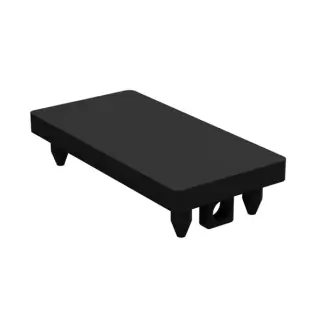 barr aluminium post cap 50x25 black satin